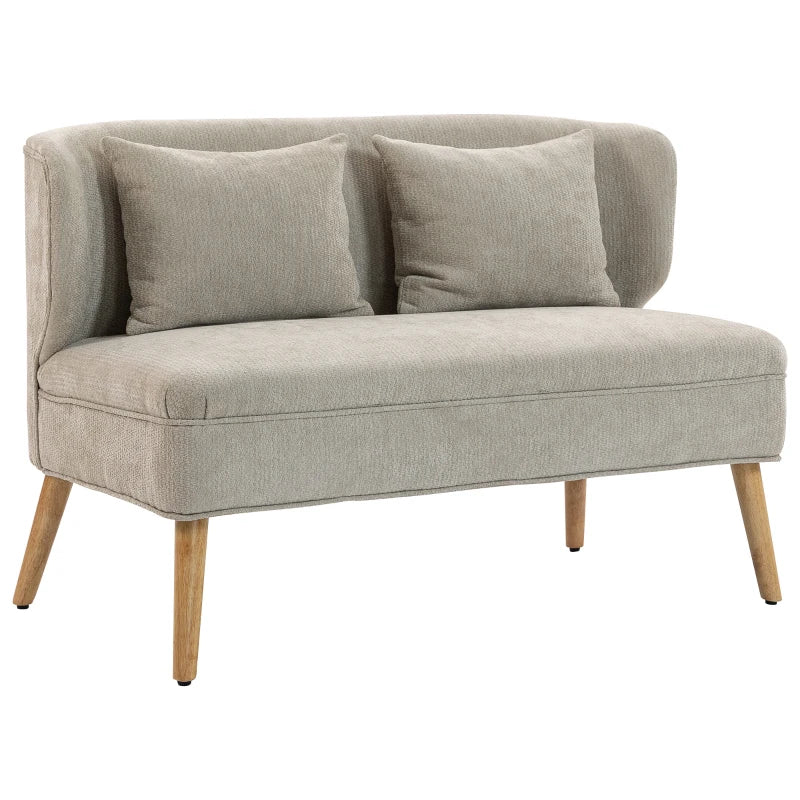 Nancy's Sequals 2-Zitsbank - Woonkamerbank - Tweezitsbank - Bank - Beige - Chenille - ± 115 x 65 x 80 cm