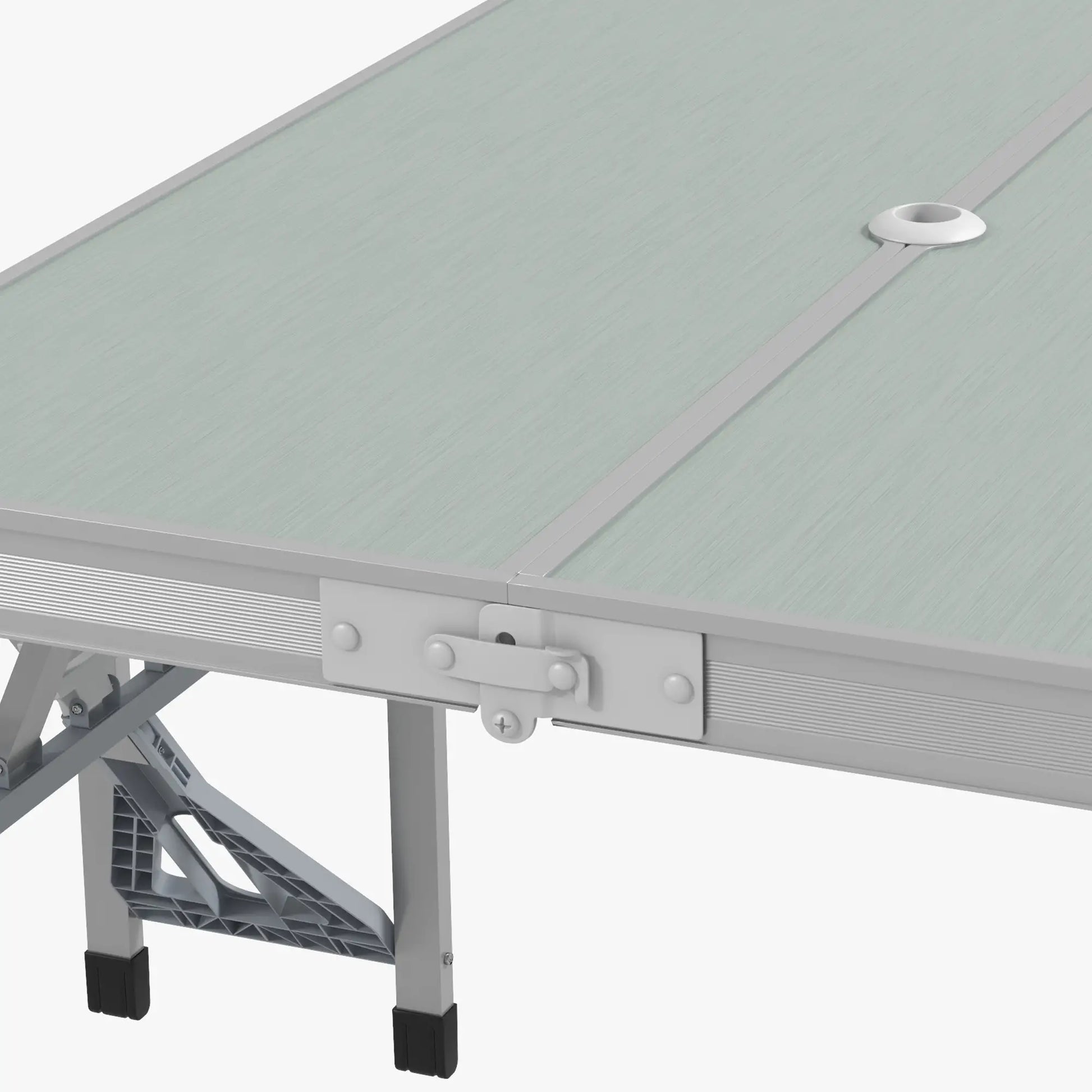 Nancy's Eboli Picknicktafel - Campingtafel - 4-Persoons - Draagbaar - Opvouwbaar - Grijs - ± 85 x 135 x 65 cm