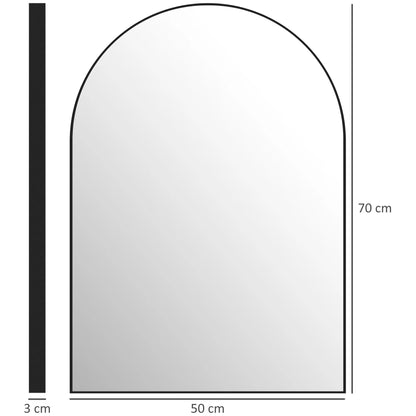 Nancy's Dego Badkamerspiegel - Zwart - 50L x 3B x 70H cm