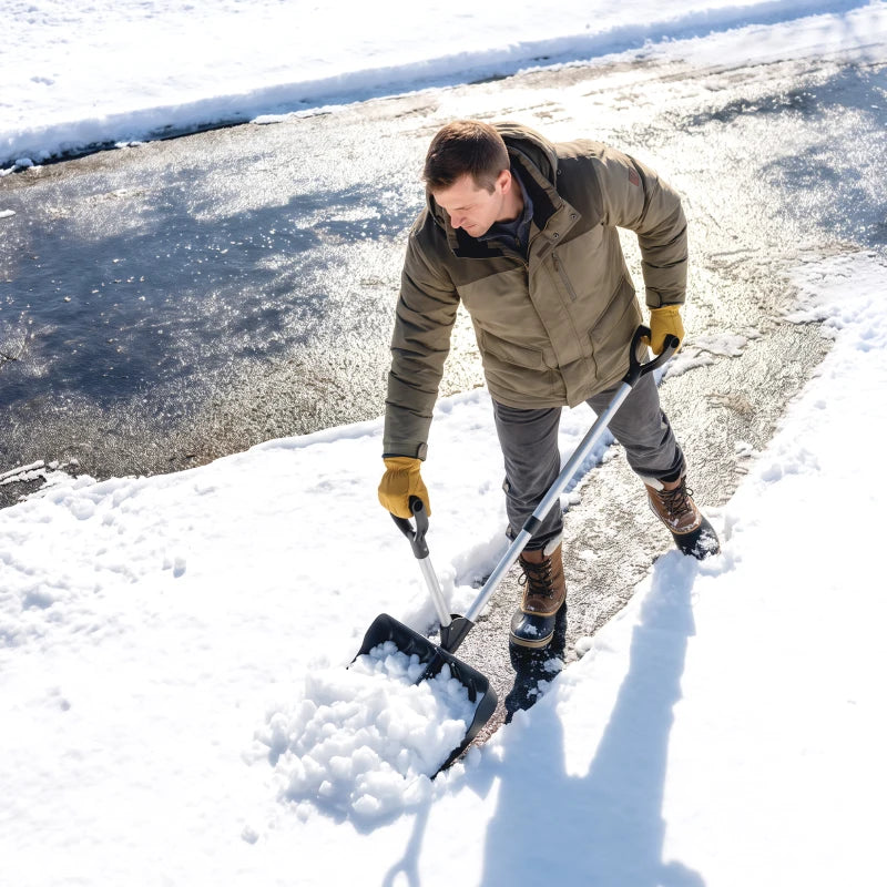 Nancy's Treia Sneeuwschuiver - Sneeuwscherp - Dubbele handgrepen - Hefboomstang - Zwart