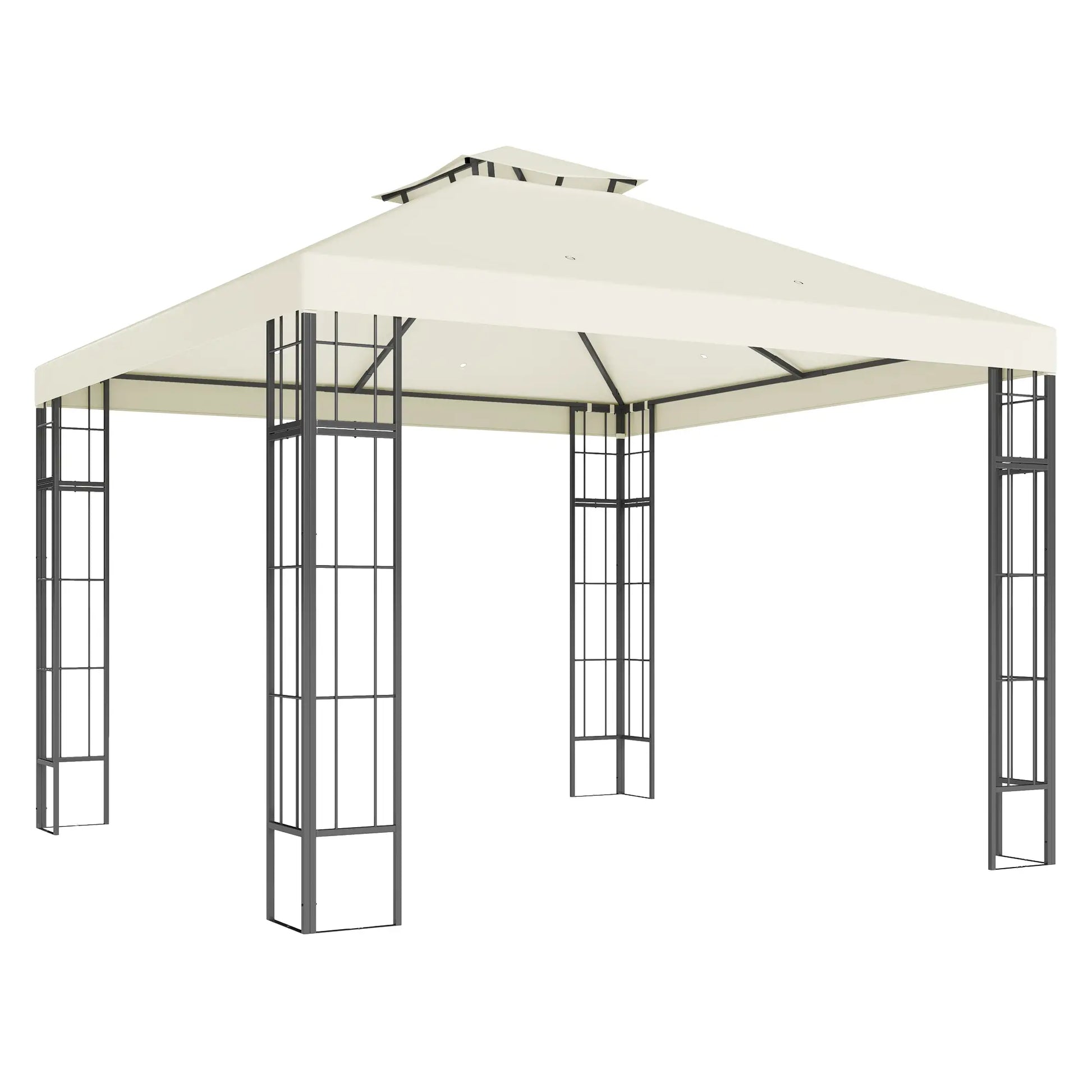 Nancy's Copertino Paviljoen - Tuinpaviljoen - Partytent - Roomwit - ± 300 x 300 x 280 cm
