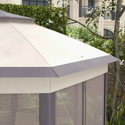 Nancy's Precious Paviljoen - Party tent - Tuin Paviljoen - Beige / Bruin - ± 400 x 340 cm