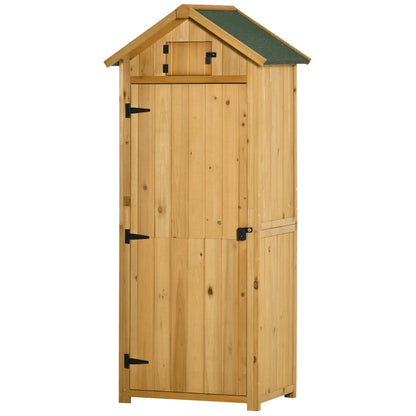 Nancy's Taipana Tuinkast - Buitenkast - Opbergschuur - Gereedschapsschuurtje - Tuinschuurtje - Dennenhout - ± 75 x 55 x 180 cm