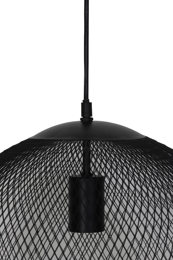 Nancy's Tinhela Hanglamp - Verlichting - Zwart - Staal - ± 40 x 50 cm