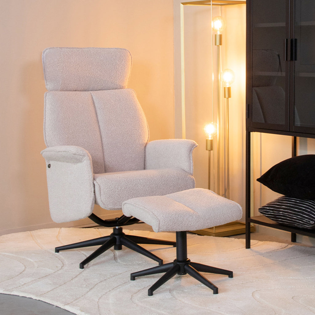 Relaxfauteuil Verdal + Ottomane 77x79x109 cm