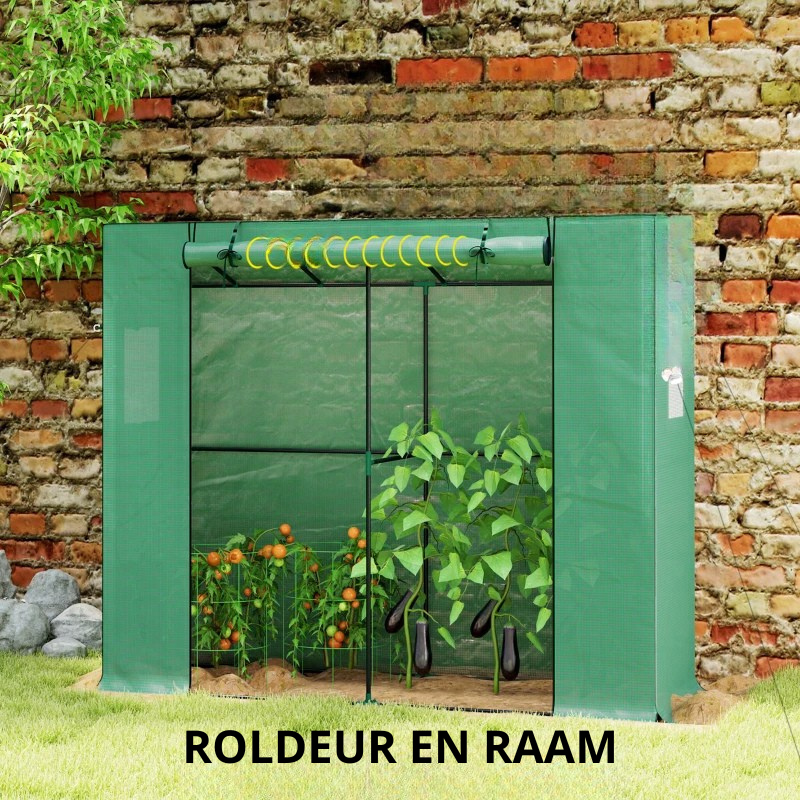 Nancy's Poirino Tuinkas - Plantenkas - Kweekkas - Groen - ± 200 x 75 x 170/150 cm