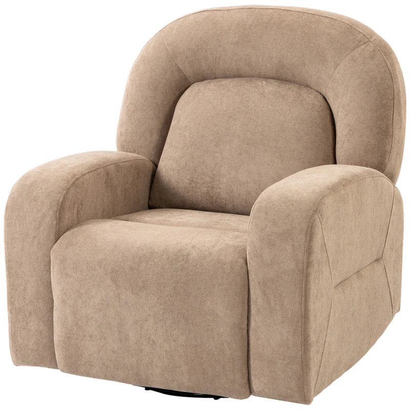 Nancy's Spinea Relaxfauteuil - Relaxstoel - Loungestoel - Verstelbaar - Draaibaar - Kaki - Fluweel