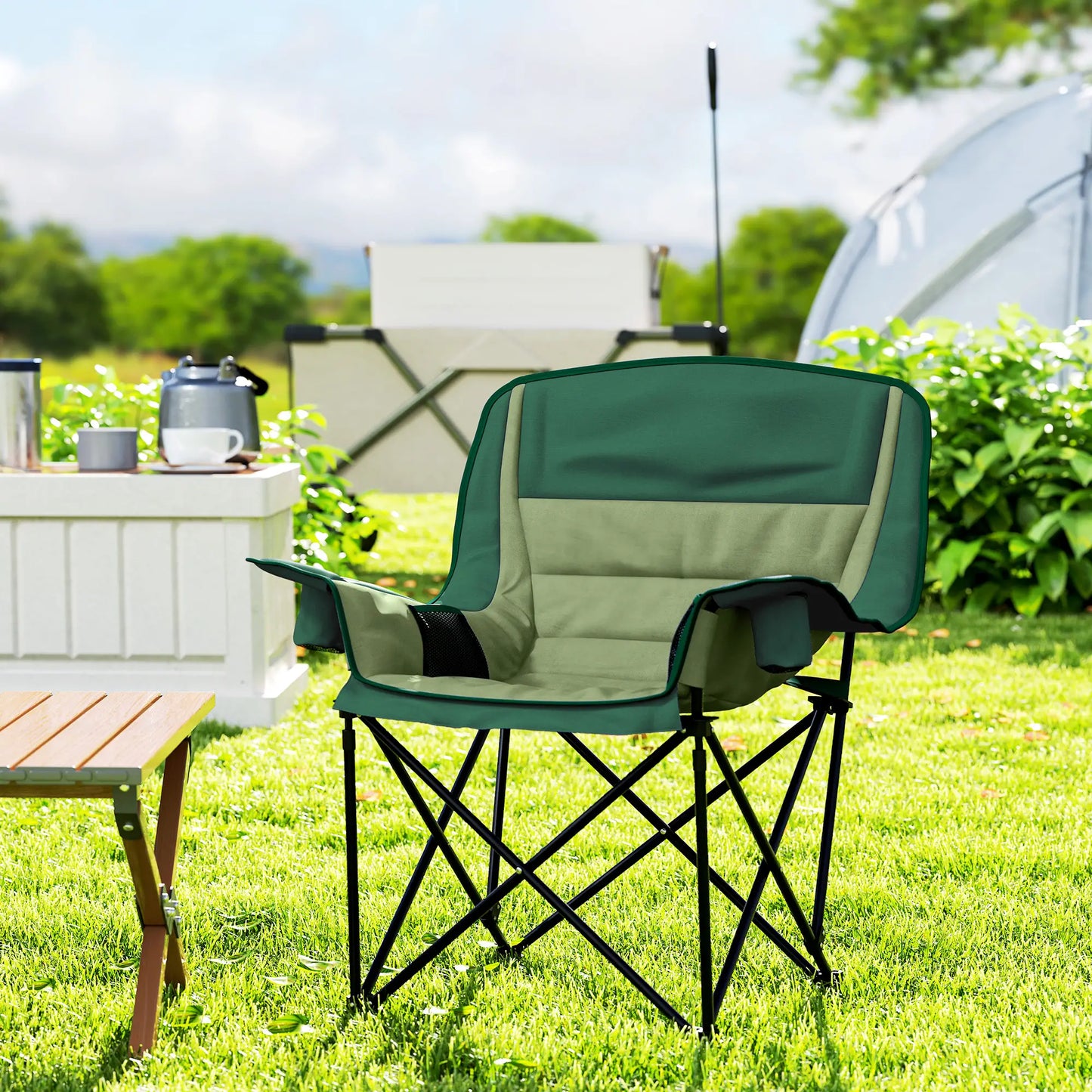 Nancy's Druento Campingstoel - Vouwstoel - Visstoel - Groen