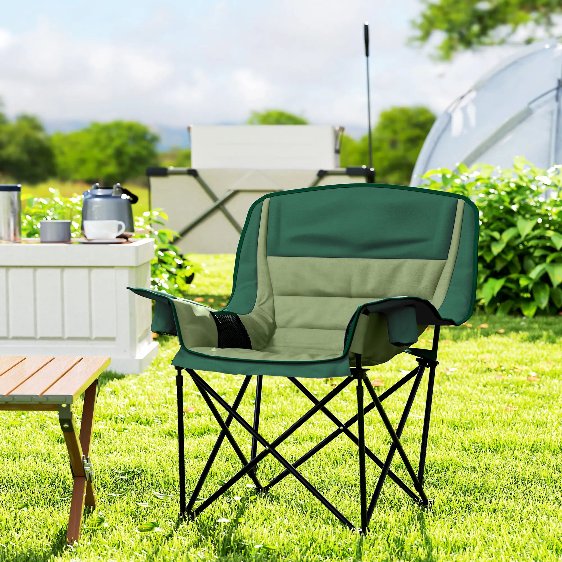 Nancy's Druento Campingstoel - Vouwstoel - Visstoel - Groen