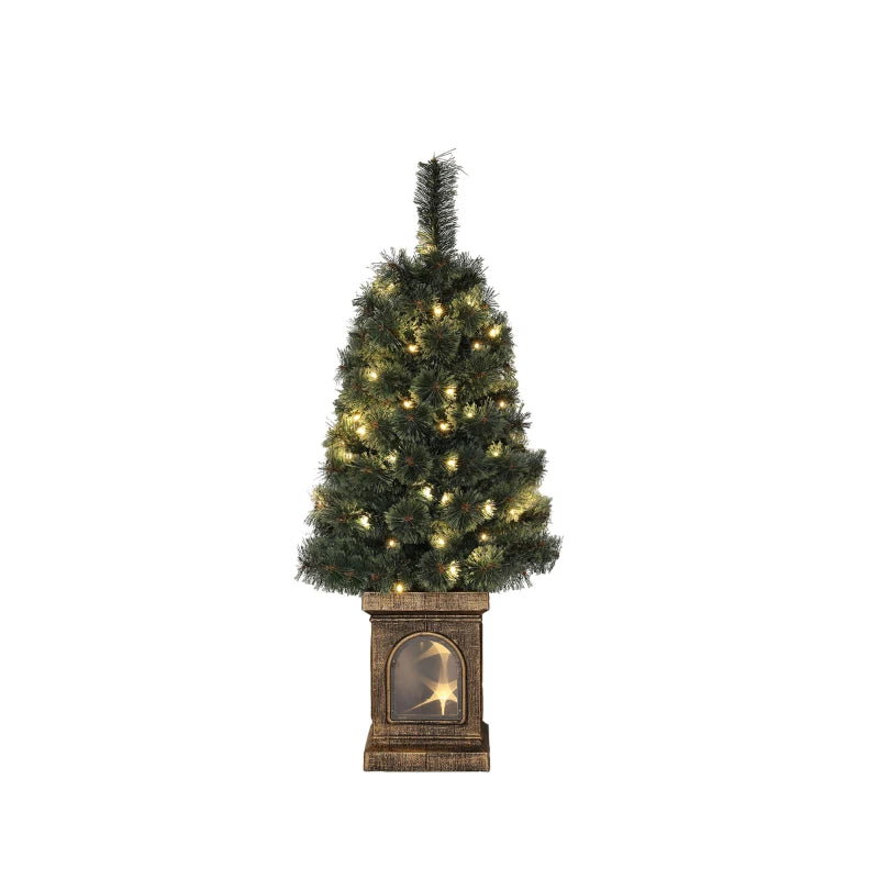Nancy's Madalena Kerstboompje met Verlichting - Kunstkerstboompje - Kunstboompje - LED-Verlichting - Ø 45 x 90 cm