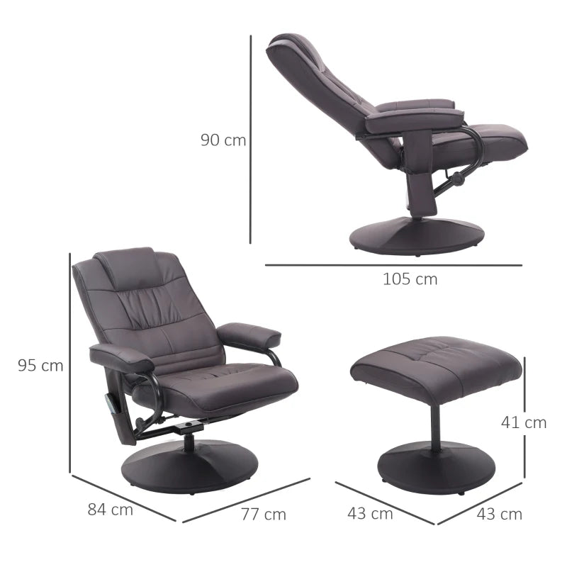 Nancy's Bobadela Massagestoel - Massage Fauteuil - Relaxstoel - Bruin - Kunstleer