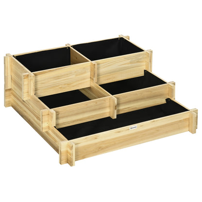 Nancy's Mazzaron Plantenbak - Bloembak - Verhoogd Bloembed - Tuinbed - Hout - ± 95 x 95 x 35 cm