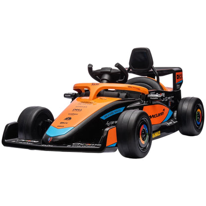 Nancy's Laurens Elektrische Kinderauto - MC Laren Formule 1 Auto voor Kinderen - Kindervoertuig - Muziek / Claxon - Oranje