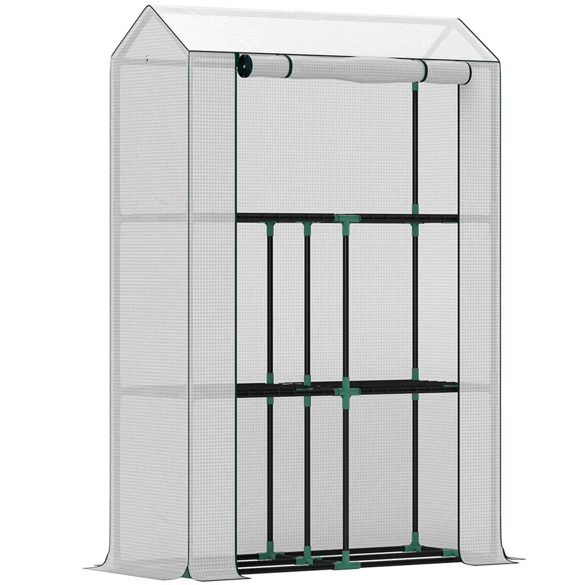 Nancy's Monsaraz Tomatenhuis - Kweekkas - Plantenkas - Tuinkas - Wit - 100 x 40 x 150 cm