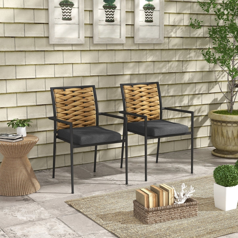 Nancy's Brava Garden chairs - Terrace chairs - Black - Set of 2