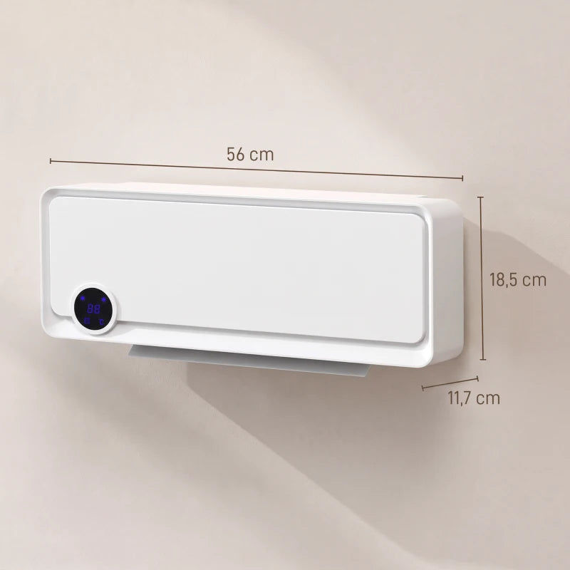 Nancy's Vallecrosia Kachel - Wandverwarming - Verwarmingsventilator - Keramische ruimteverwarming - Wit