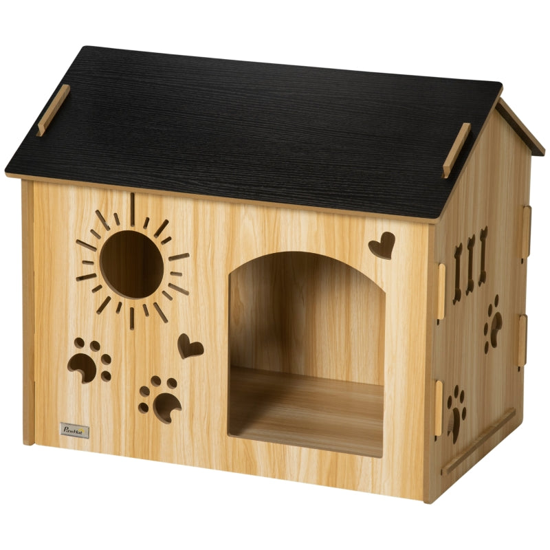 Nancy's Greenville Dog Kennel, avec évents, Refuge pour animaux résistant aux intempéries, bois