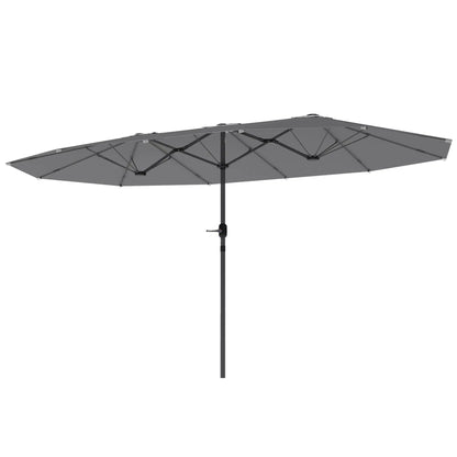 Nancy's Ciconicco Parasol - Tuinparasol - UV-bescherming - Grijs - ± 435 x 260 cm