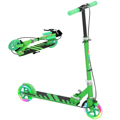 Nancy's Corino Step - Kinderstep - Verlichte Wielen - Verstelbaar - Groen
