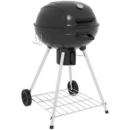 Nancy's Martim Barbecue - BBQ - Grill - Met Warmhoudrek - Thermometer - Staal - Zwart