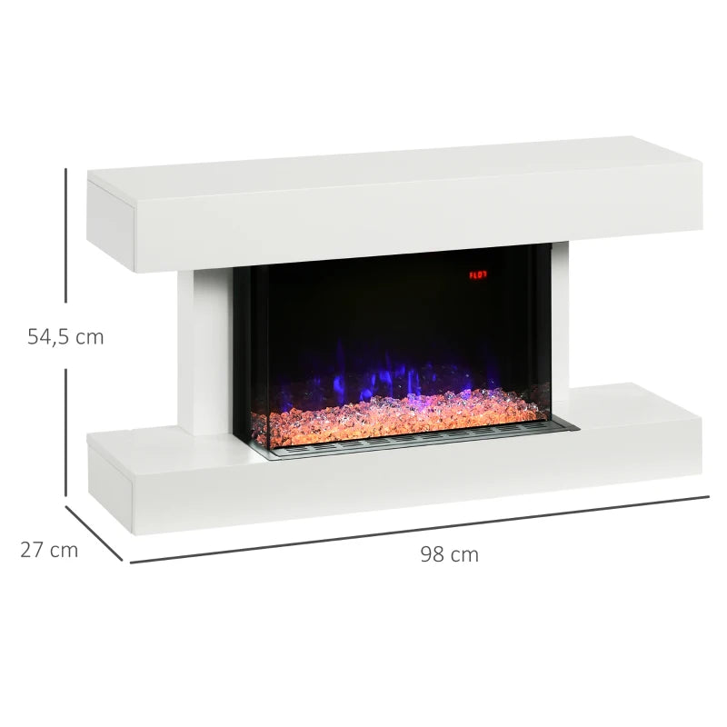 Nancy's Murisengo Elektrische Haard - Moderne LED-Haard - Vlammeneffect - Wit