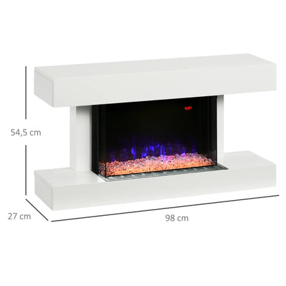 Nancy's Murisengo Elektrische Haard - Moderne LED-Haard - Vlammeneffect - Wit