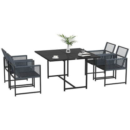Nancy's Desejosa Tuinset - Diningset voor Buiten - Tuinstoelen - Tuintafel - Donkergrijs