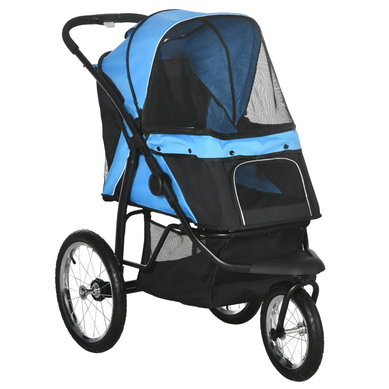 Nancy's Pachuca Dog Cart with Large Wheels, Foldable, Sun Protection, Mesh Window, Storage Basket