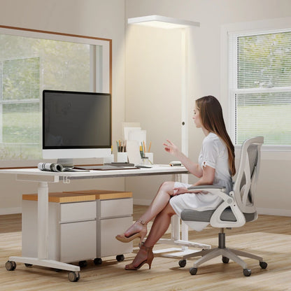 Nancy's Parenti Vloerlamp - Staande Lamp - Aanpasbare verlichting - Wit - Staal