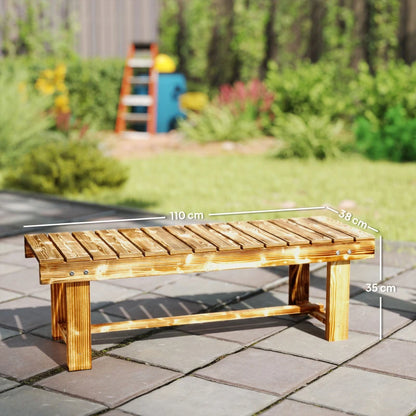 Nancy's Rezzoaglio Tuinbank - Parkbank - Balkonbank - Houten Tuinbankje - Dennenhout - ± 110 x 40 x 35 cm