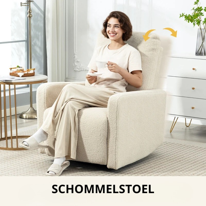 Nancy's Padus Relaxfauteuil - Loungestoel - Relaxstoel - Beige - Fleece