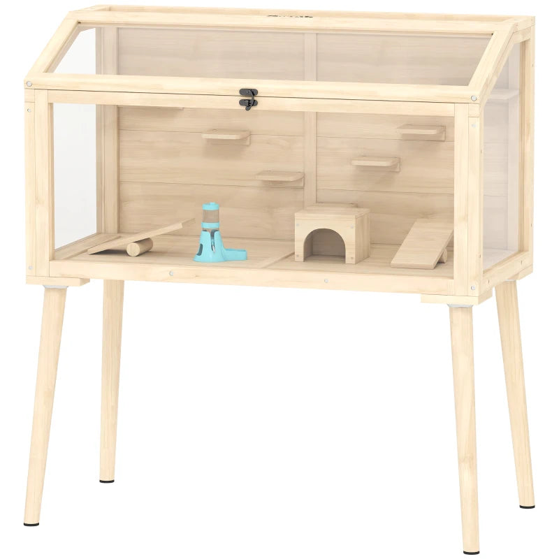 Nancy's Piuro Knaagdierkooi - Hamsterkooi - Vurenhout - ± 110 x 50 x 100 cm
