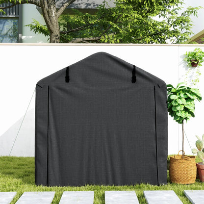 Nancy's Montagna Opbergschuur - Tuinhuisje - Schuur - Gereedschapsschuur - Zwart - Staal - ± 220 x 155 x 165 cm