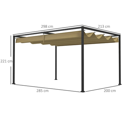 Nancy's Gondomil Pergola - Paviljoen - Terrasoverkapping - Kaki - ± 300 x 210 x 220 cm