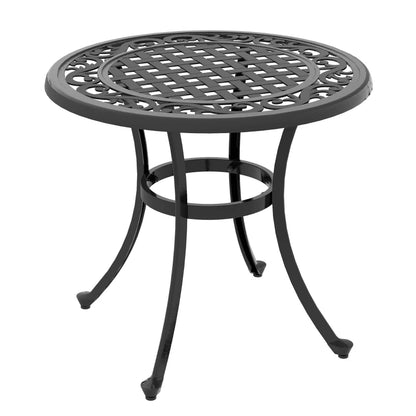 Nancy's Louerdo Balkontafel - Terrastafel - Bistrotafel - Tuintafel - Zwart - ± 60 x 60 x 55 cm