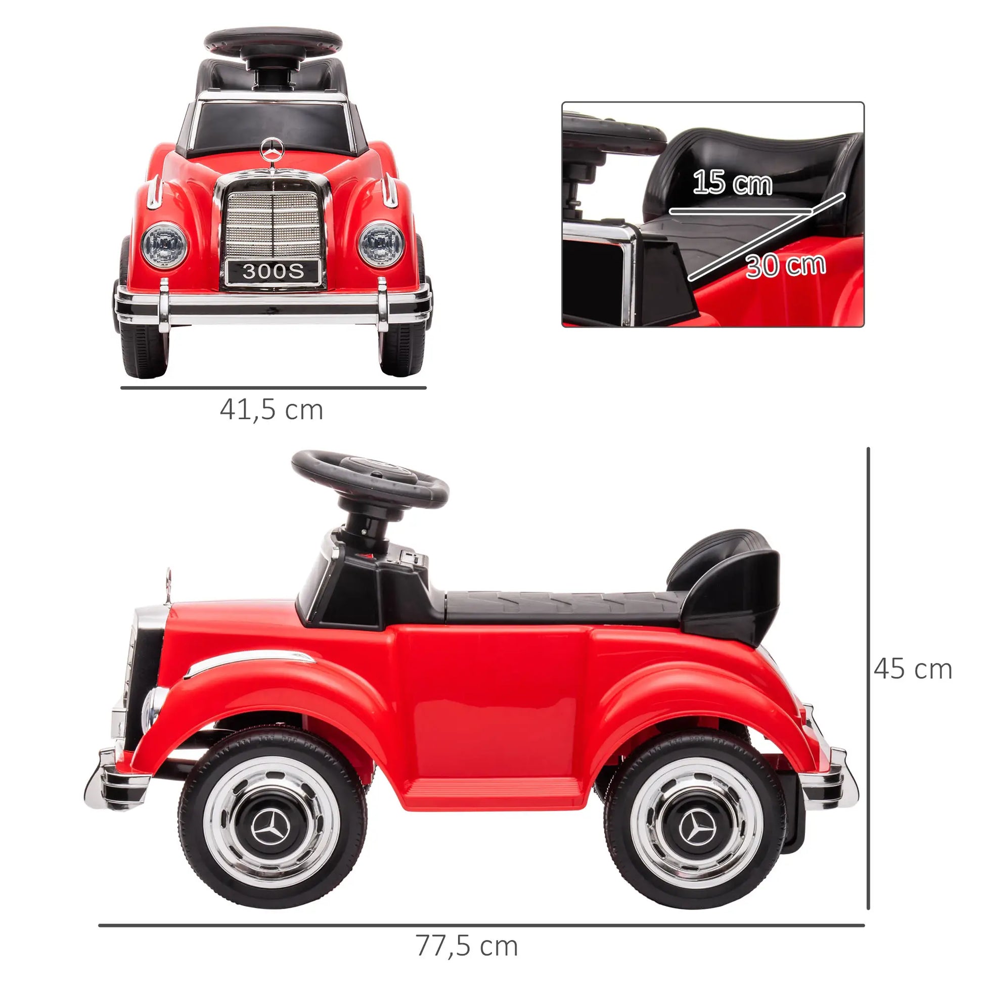 Nancy's Comeglians Trapauto - Kinderauto - Mercedes voor Kinderen - Rood