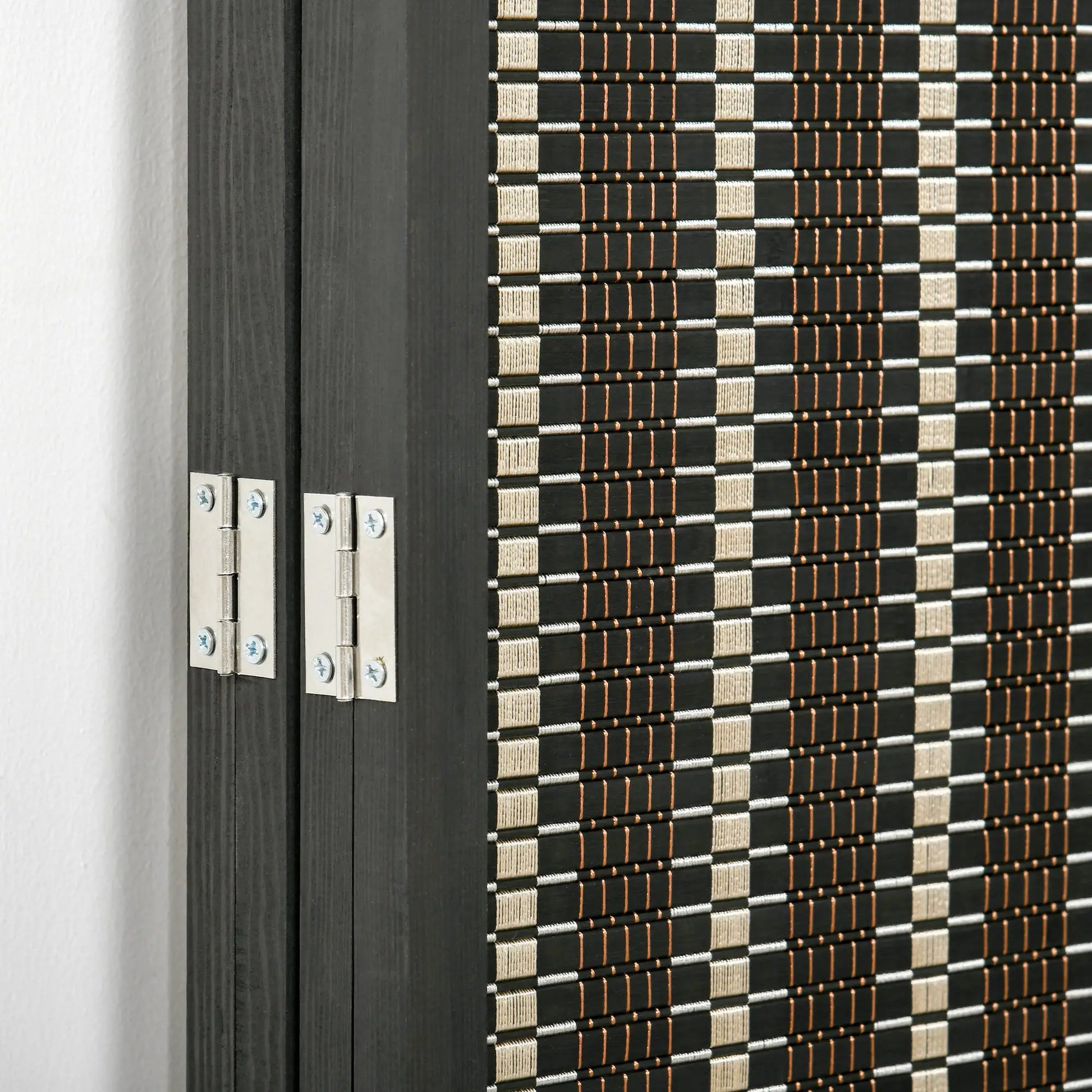 Nancy's Cacém Kamerscherm - Privacyscherm - Roomdivider - Bruin / Zwart - Bamboe / Dennenhout - 180 x 180 cm