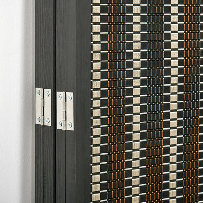 Nancy's Cacém Kamerscherm - Privacyscherm - Roomdivider - Bruin / Zwart - Bamboe / Dennenhout - 180 x 180 cm