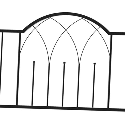 Nancy's Ricadi Tuinbank - Rozenboog - Parkbank - Zwart - Staal - ± 115 x 60 x 205 cm