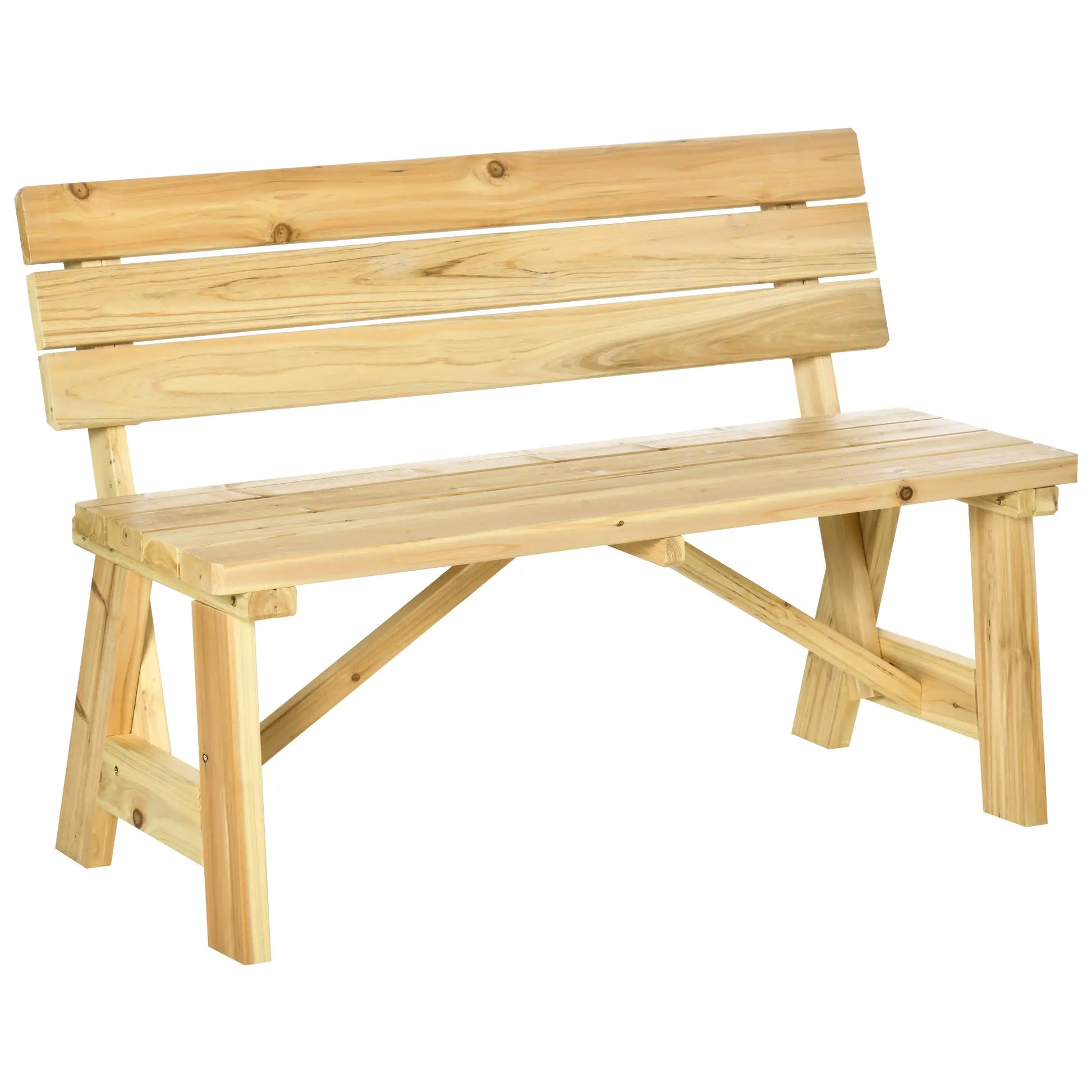 Nancy's Fabro Tuinbank - Parkbank - Balkonbank - Natuurlijk - Dennenhout - ± 115 x 55 x 80 cm