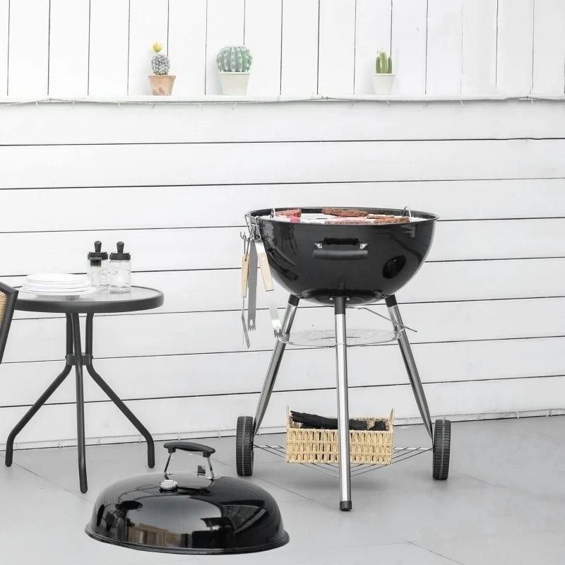 Nancy's Batalha Barbecue - BBQ - Grill - Grillset - Houtskool - Thermometer - Staal - Zwart