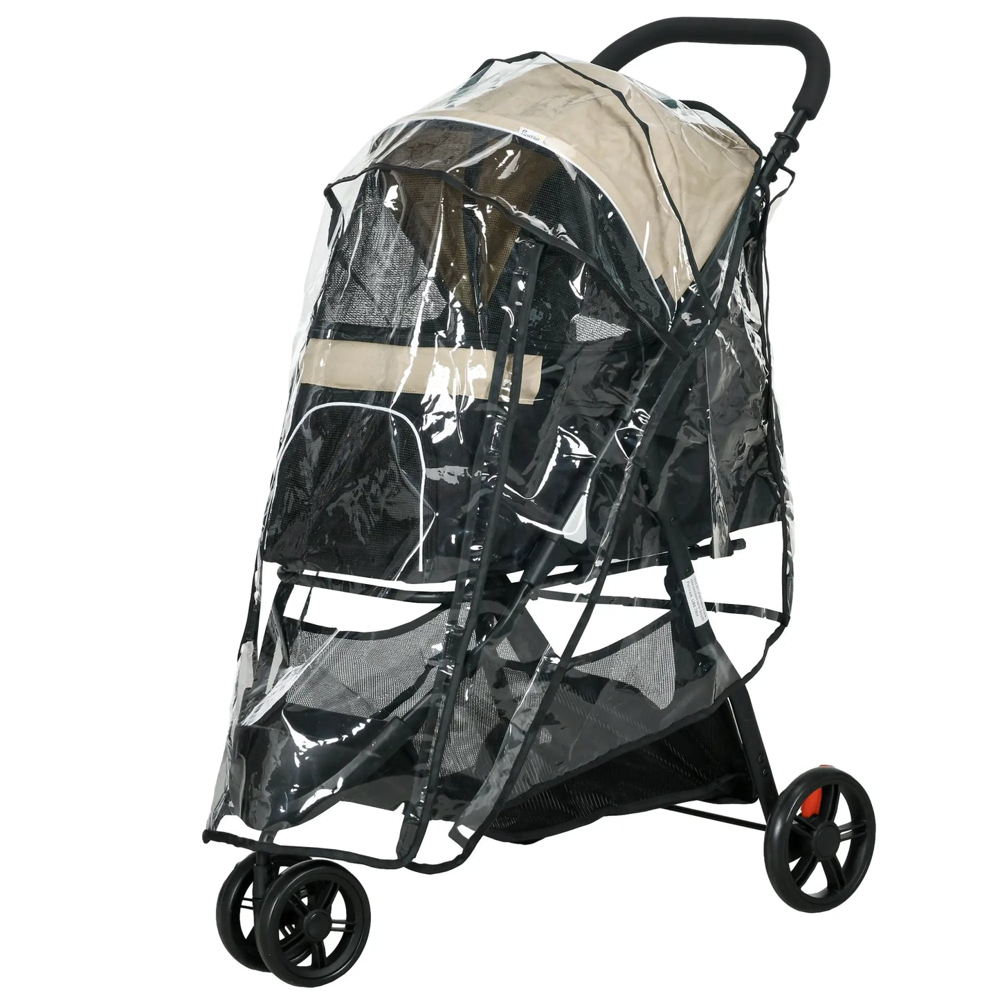 Nancy's Collepietro Reiswagen voor Huisdieren - Hondenbuggy - Kattenbuggy - Khaki