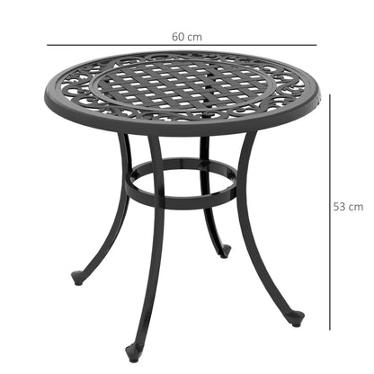 Nancy's Louerdo Balkontafel - Terrastafel - Bistrotafel - Tuintafel - Zwart - ± 60 x 60 x 55 cm