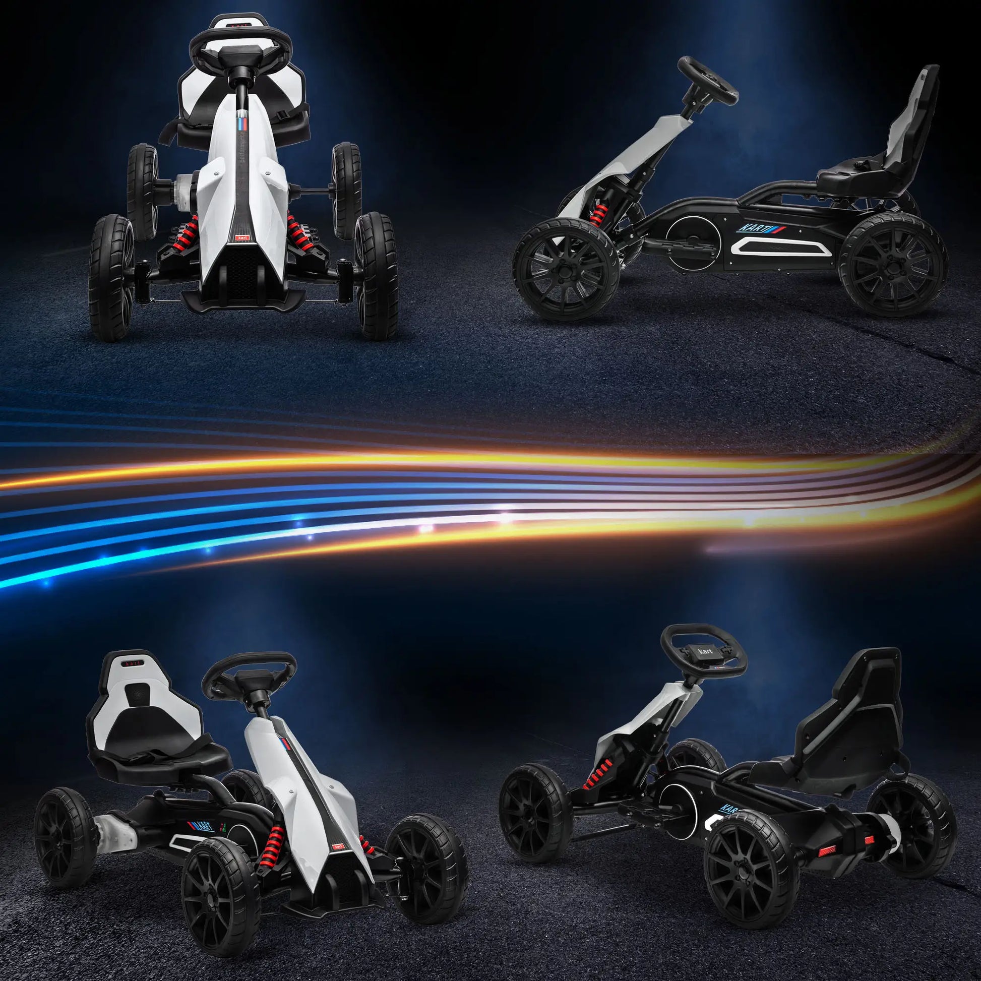 Nancy's Lamon Kinderkart - Kart voor Kinderen - Elektrisch - 3 tot 5 km/u - Wit