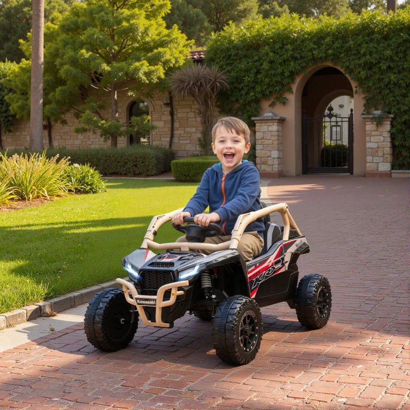 Nancy's Pettineo Elektrische auto voor kinderen - KAWASAKI TERYX KRX 1000 - Kinderauto -  3-5 km/u - Geel / Zwart