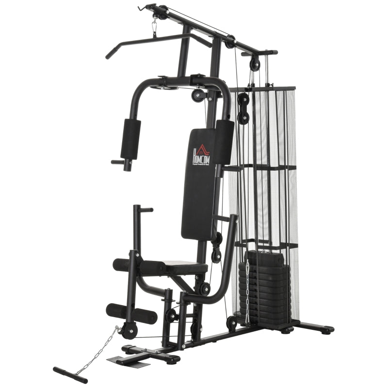 Nancy's Mitchell Fitnessstation Krachtstation - Multigym Fitnesscentrum - Fitnessapparatuur incl. gewichten Lat pull-down Leg curl