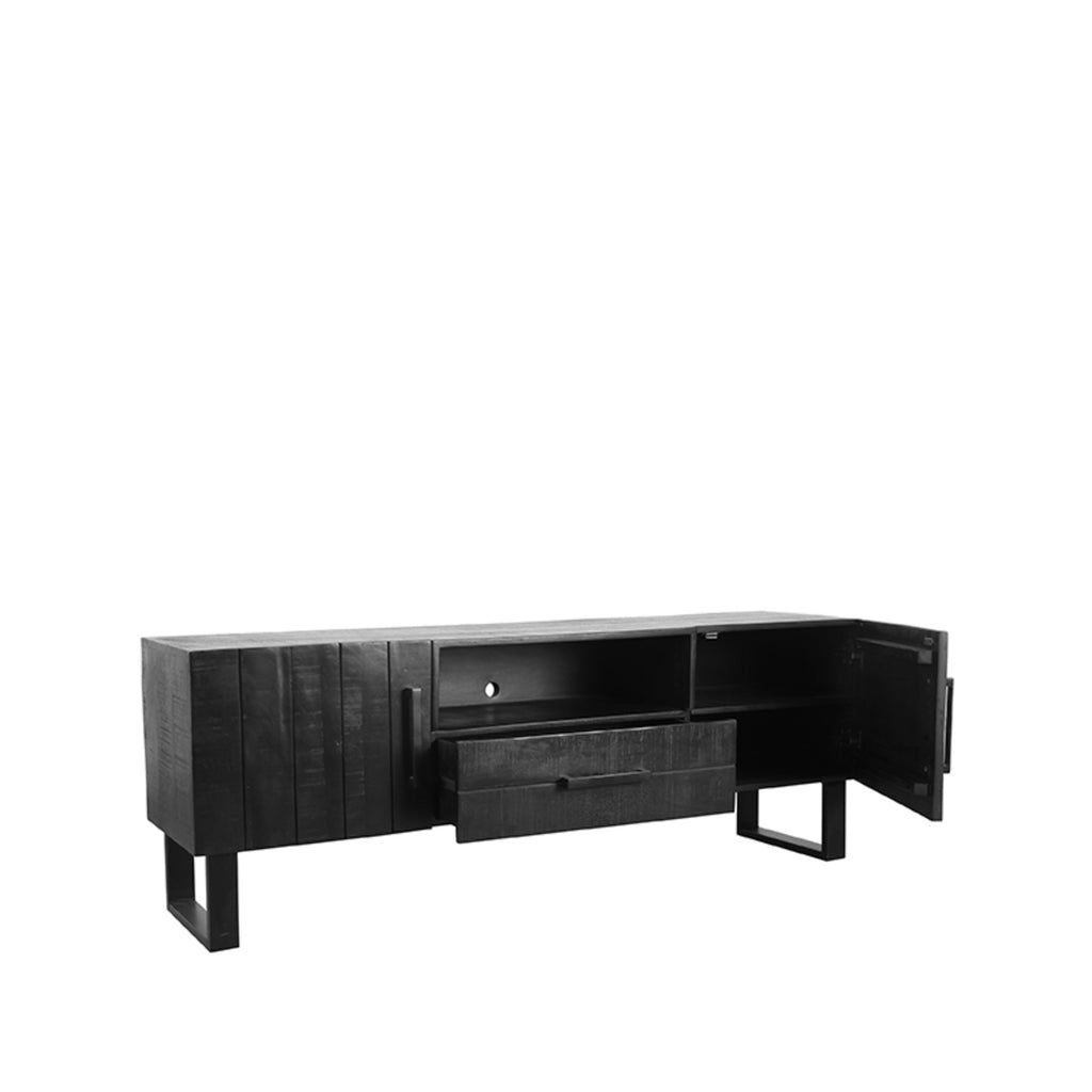 LABEL51 Tv-meubel Santos - Zwart - Mangohout - ± 170 x 40 x 60 cm
