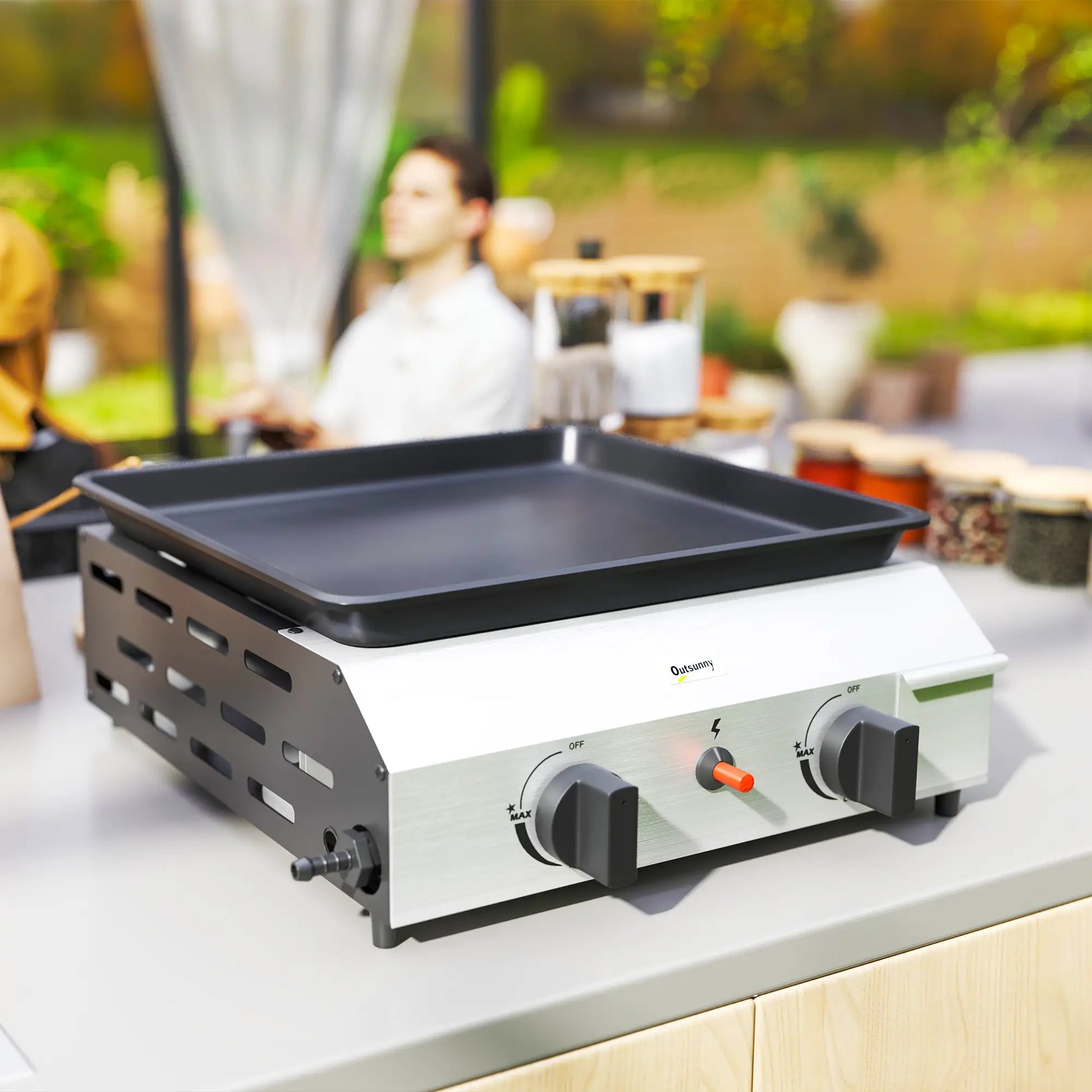 Nancy's Crandola Gasbarbecue - BBQ - Gasplaat - Compact - Zilver / Zwart