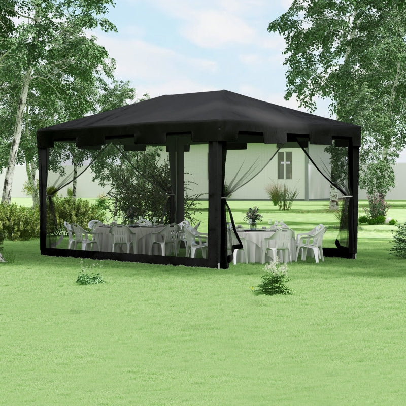 Nancy's Penolope Party tent - Garden tent - Pavilion - Black - ± 400 x 300 cm