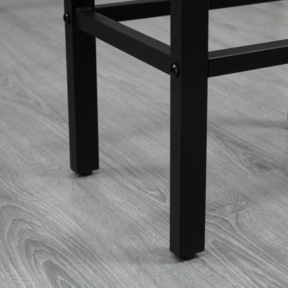 Nancy's Leiston Bar table, bar stool, 5-piece set, industrial design, steel frame, oak + black